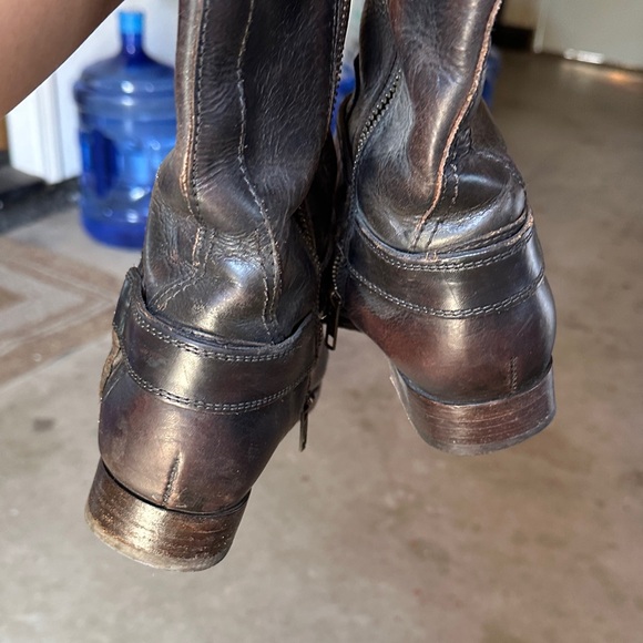 Frye Dark Brown Leather Riding Boots - Picture 8 of 12